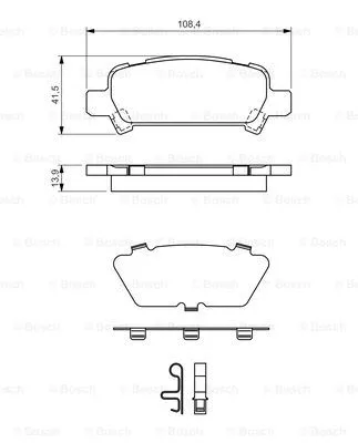 0 986 424 650 BOSCH Комплект тормозных колодок, дисковый тормоз (фото 7)