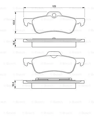 0 986 424 654 BOSCH Комплект тормозных колодок, дисковый тормоз (фото 1)