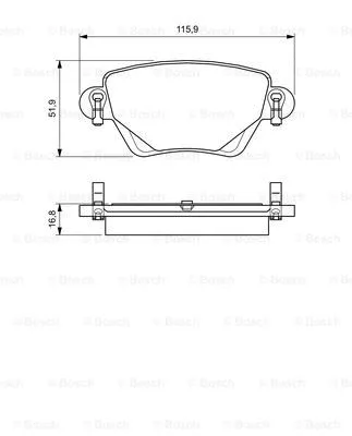 0 986 424 683 BOSCH Комплект тормозных колодок, дисковый тормоз (фото 1)