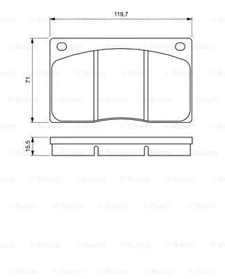 0 986 424 684 BOSCH Комплект тормозных колодок, дисковый тормоз (фото 1)