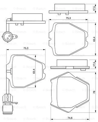 0 986 424 689 BOSCH Комплект тормозных колодок, дисковый тормоз (фото 3)