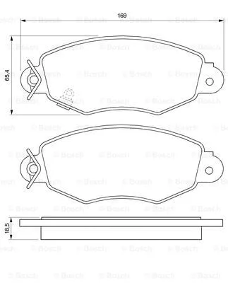 0 986 424 691 BOSCH Комплект тормозных колодок, дисковый тормоз (фото 1)