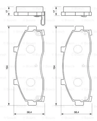 0 986 424 726 BOSCH Комплект тормозных колодок, дисковый тормоз (фото 1)