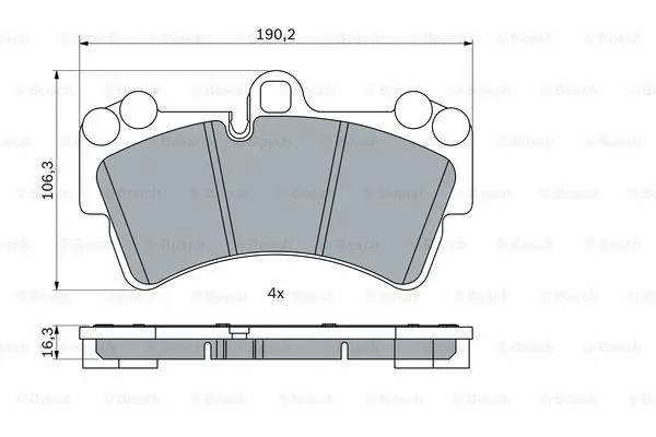 0 986 424 739 BOSCH Комплект тормозных колодок, дисковый тормоз (фото 6)