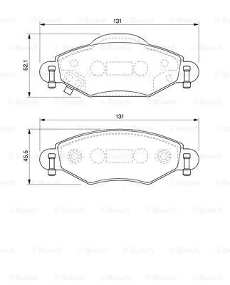 0 986 424 788 BOSCH Комплект тормозных колодок, дисковый тормоз (фото 4)