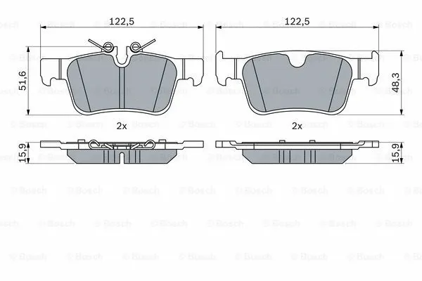 0 986 424 802 BOSCH Комплект тормозных колодок, дисковый тормоз (фото 4)