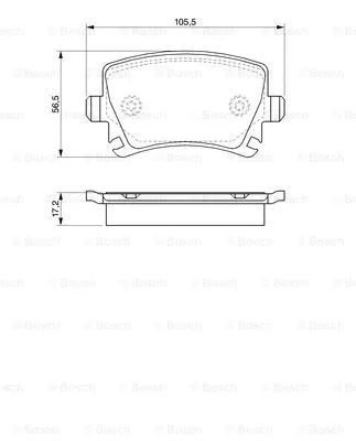 0 986 424 824 BOSCH Комплект тормозных колодок, дисковый тормоз (фото 1)