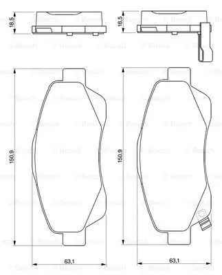 0 986 424 831 BOSCH Комплект тормозных колодок, дисковый тормоз (фото 1)