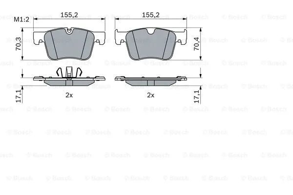 0 986 424 860 BOSCH Комплект тормозных колодок, дисковый тормоз (фото 7)