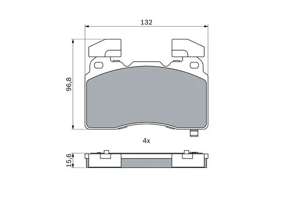 0 986 424 894 BOSCH Комплект тормозных колодок, дисковый тормоз (фото 1)