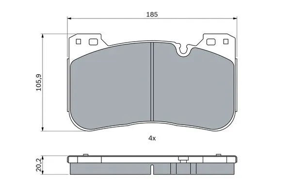 0 986 424 921 BOSCH Комплект тормозных колодок, дисковый тормоз (фото 1)