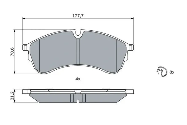 0 986 424 930 BOSCH Комплект тормозных колодок, дисковый тормоз (фото 1)