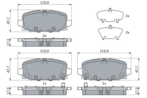 0 986 424 963 BOSCH Комплект тормозных колодок, дисковый тормоз (фото 1)