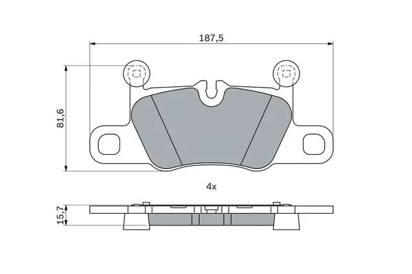 0 986 424 971 BOSCH Комплект тормозных колодок, дисковый тормоз (фото 1)