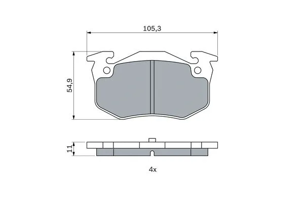 0 986 424 992 BOSCH Комплект тормозных колодок, дисковый тормоз (фото 1)