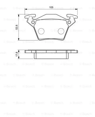 0 986 460 002 BOSCH Комплект тормозных колодок, дисковый тормоз (фото 5)