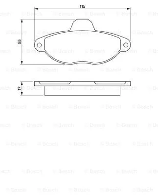 0 986 460 968 BOSCH Комплект тормозных колодок, дисковый тормоз (фото 1)