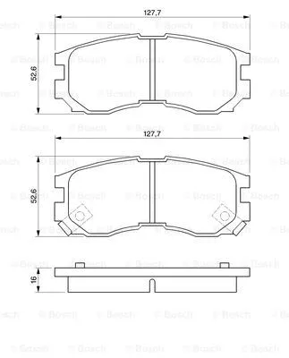 0 986 460 979 BOSCH Комплект тормозных колодок, дисковый тормоз (фото 2)