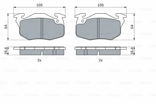 0 986 460 983 BOSCH Комплект тормозных колодок, дисковый тормоз (фото 6)