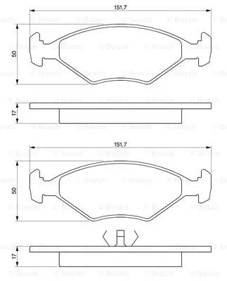 0 986 460 986 BOSCH Комплект тормозных колодок, дисковый тормоз (фото 1)