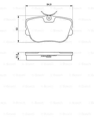 0 986 460 988 BOSCH Комплект тормозных колодок, дисковый тормоз (фото 1)