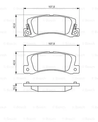 0 986 461 136 BOSCH Комплект тормозных колодок, дисковый тормоз (фото 1)