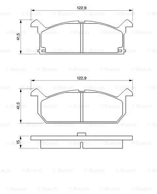 0 986 461 751 BOSCH Комплект тормозных колодок, дисковый тормоз (фото 1)