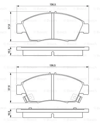 0 986 461 759 BOSCH Комплект тормозных колодок, дисковый тормоз (фото 3)