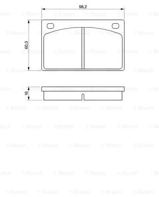 0 986 462 001 BOSCH Комплект тормозных колодок, дисковый тормоз (фото 4)