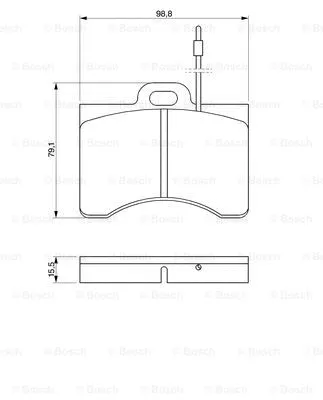 0 986 463 561 BOSCH Комплект тормозных колодок, дисковый тормоз (фото 1)