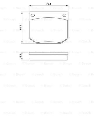 0 986 464 020 BOSCH Комплект тормозных колодок, дисковый тормоз (фото 3)