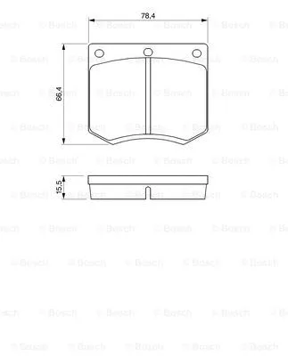 0 986 464 914 BOSCH Комплект тормозных колодок, дисковый тормоз (фото 1)