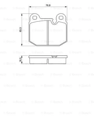 0 986 465 881 BOSCH Комплект тормозных колодок, дисковый тормоз (фото 1)