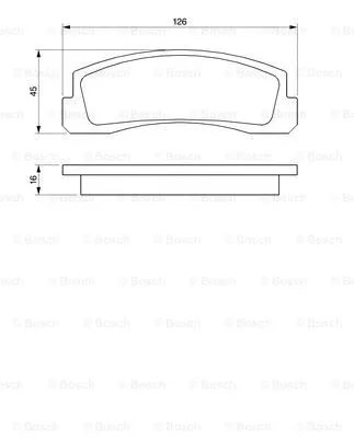 0 986 466 601 BOSCH Комплект тормозных колодок, дисковый тормоз (фото 6)