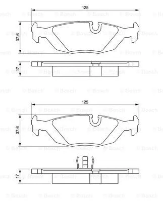 0 986 466 751 BOSCH Комплект тормозных колодок, дисковый тормоз (фото 2)