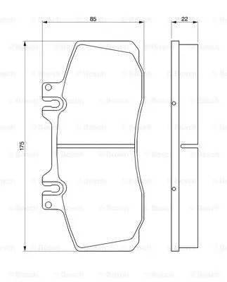 0 986 468 350 BOSCH Комплект тормозных колодок, дисковый тормоз (фото 2)