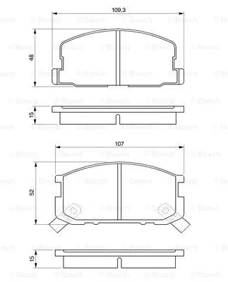 0 986 468 670 BOSCH Комплект тормозных колодок, дисковый тормоз (фото 1)