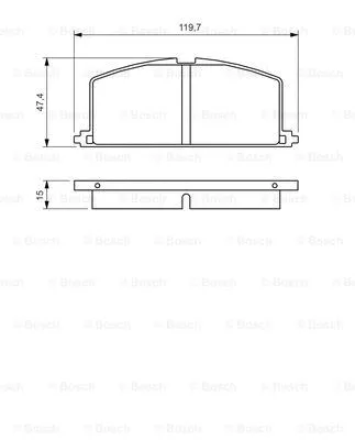 0 986 468 701 BOSCH Комплект тормозных колодок, дисковый тормоз (фото 5)