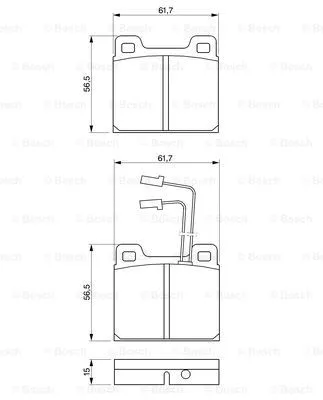 0 986 469 111 BOSCH Комплект тормозных колодок, дисковый тормоз (фото 1)