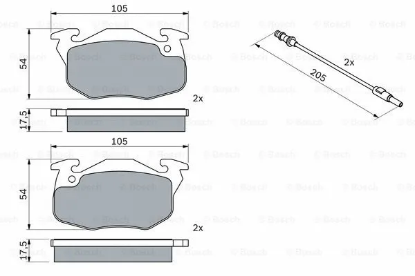 0 986 469 860 BOSCH Комплект тормозных колодок, дисковый тормоз (фото 7)