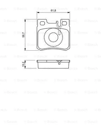 0 986 490 260 BOSCH Комплект тормозных колодок, дисковый тормоз (фото 6)