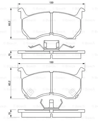 0 986 490 410 BOSCH Комплект тормозных колодок, дисковый тормоз (фото 1)