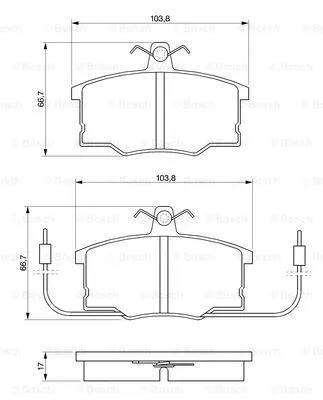 0 986 490 930 BOSCH Комплект тормозных колодок, дисковый тормоз (фото 1)