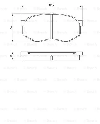 0 986 493 180 BOSCH Комплект тормозных колодок, дисковый тормоз (фото 1)