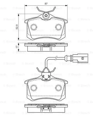 0 986 494 025 BOSCH Комплект тормозных колодок, дисковый тормоз (фото 5)