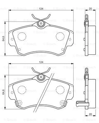 0 986 494 029 BOSCH Комплект тормозных колодок, дисковый тормоз (фото 4)