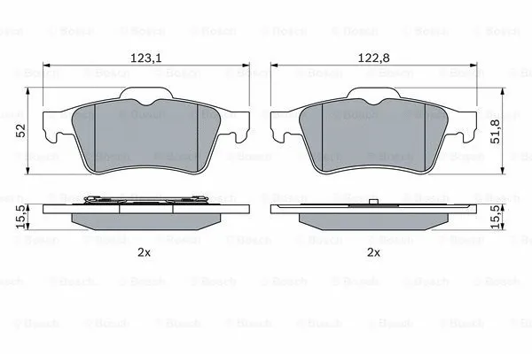 0 986 494 032 BOSCH Комплект тормозных колодок, дисковый тормоз (фото 3)