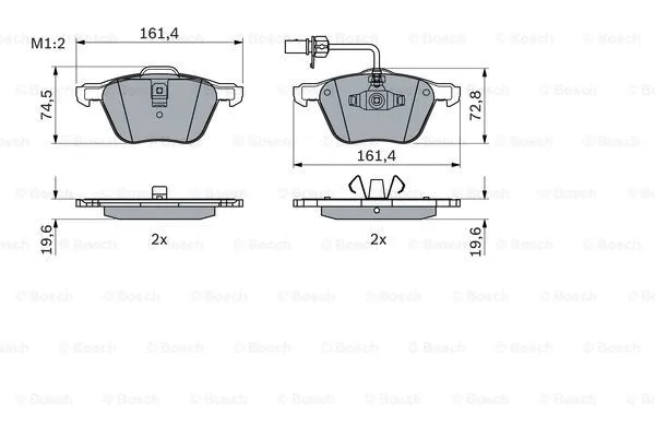 0 986 494 035 BOSCH Комплект тормозных колодок, дисковый тормоз (фото 7)