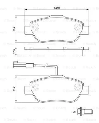 0 986 494 114 BOSCH Комплект тормозных колодок, дисковый тормоз (фото 6)