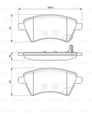 0 986 494 129 BOSCH Комплект тормозных колодок, дисковый тормоз (фото 3)